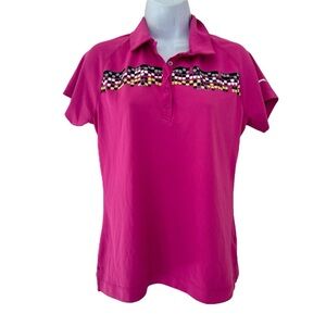 Slazenger Women's Pink Athletic Golf Polo Shirt Top Size M Performance